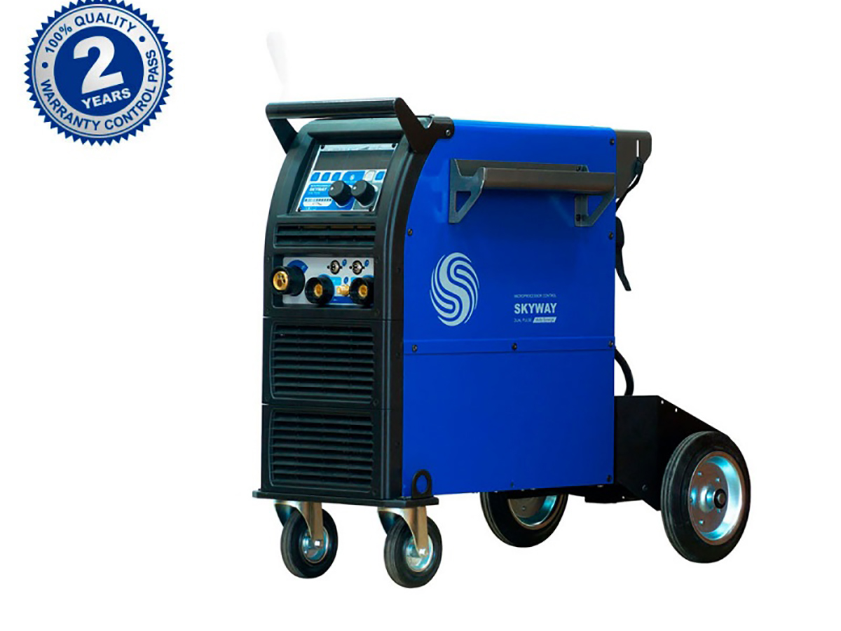 Инверторный сварочный полуавтомат для сварки алюминия AuroraPRO SKYWAY 350 DUAL PULSE с воздушным охлаждением